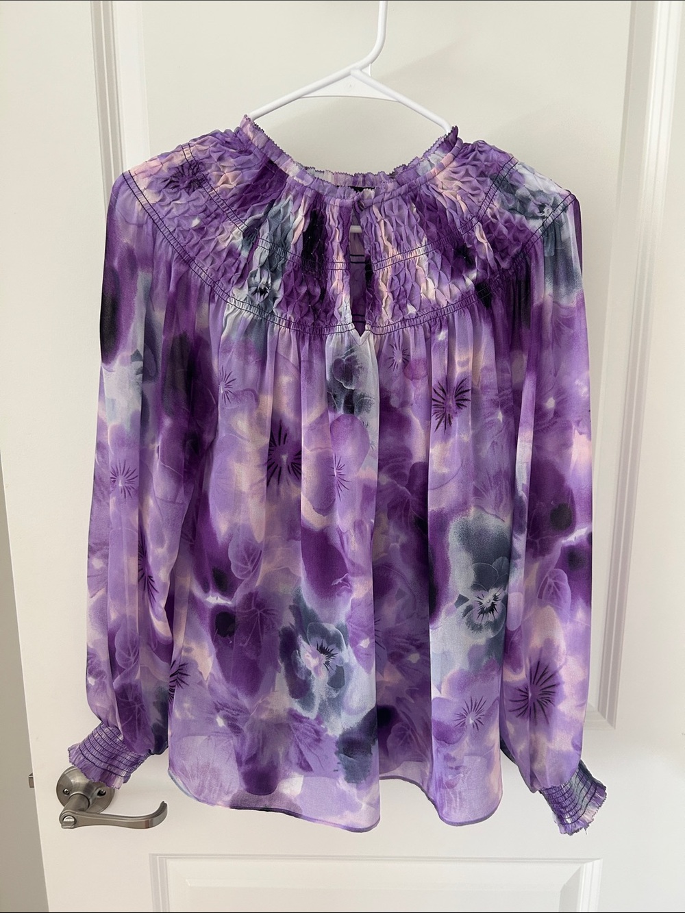 WHBM floral blouse set. Like new. Worn once